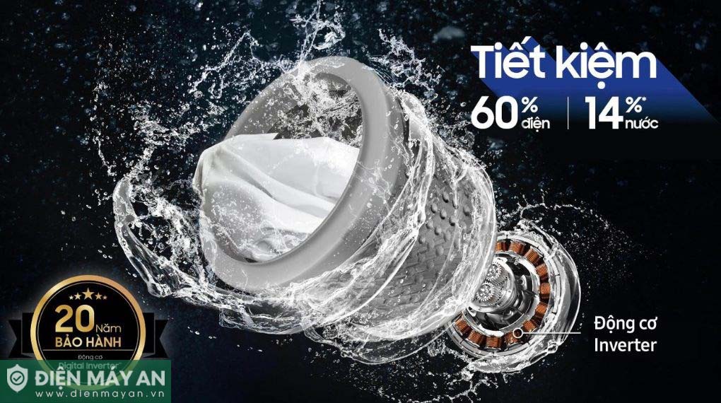 Máy Giặt Samsung Ecobubble Inverter 17 Kg WA17CG6442BDSV